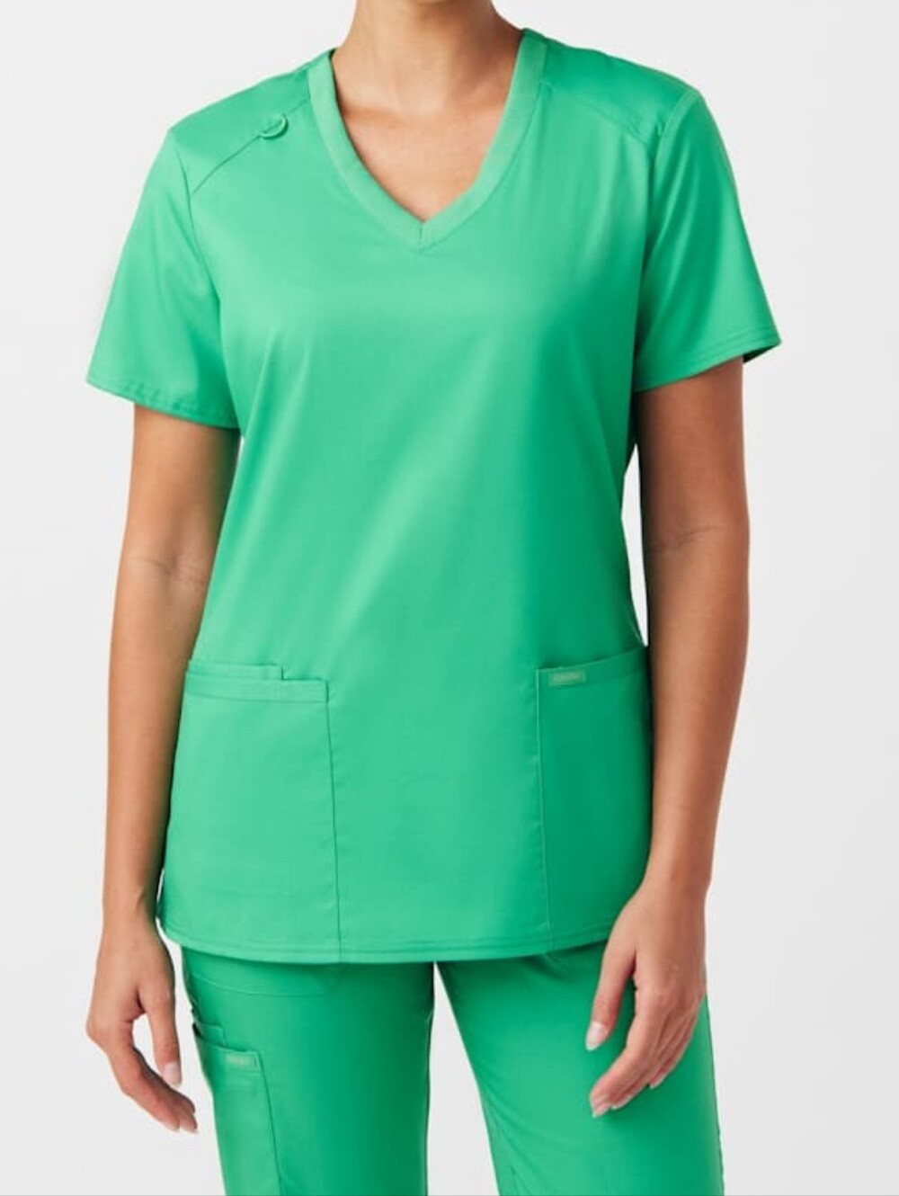 2 Landau ProFlex Women’s Tailored Fit 3-Pocket Stretch V-Neck Scrub Top